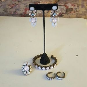 Sorrelli Opal bracelet, earrings, and 3 rings